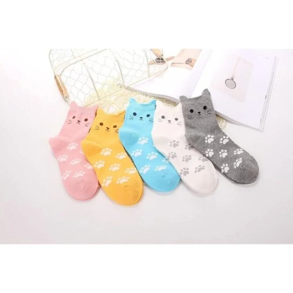 Jeasona Women’s Cute Cat Socks – Fun Animal Lover Gift for Women & Girls